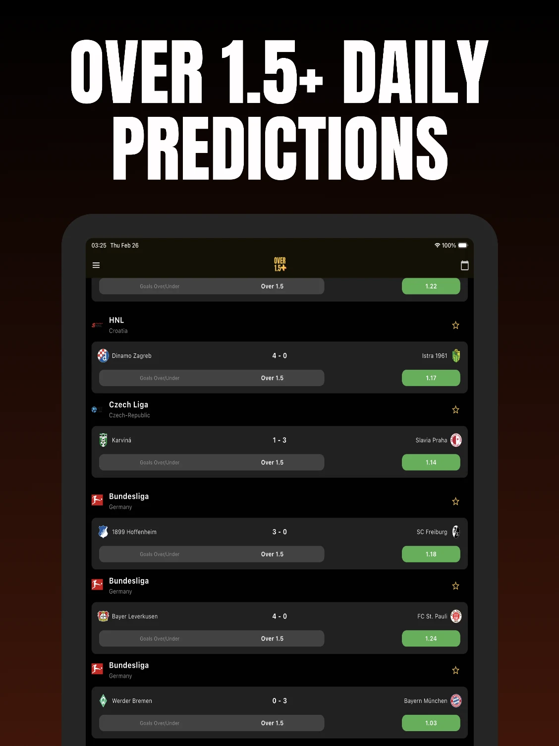 Over 1.5+ Daily Betting Tips screenshot