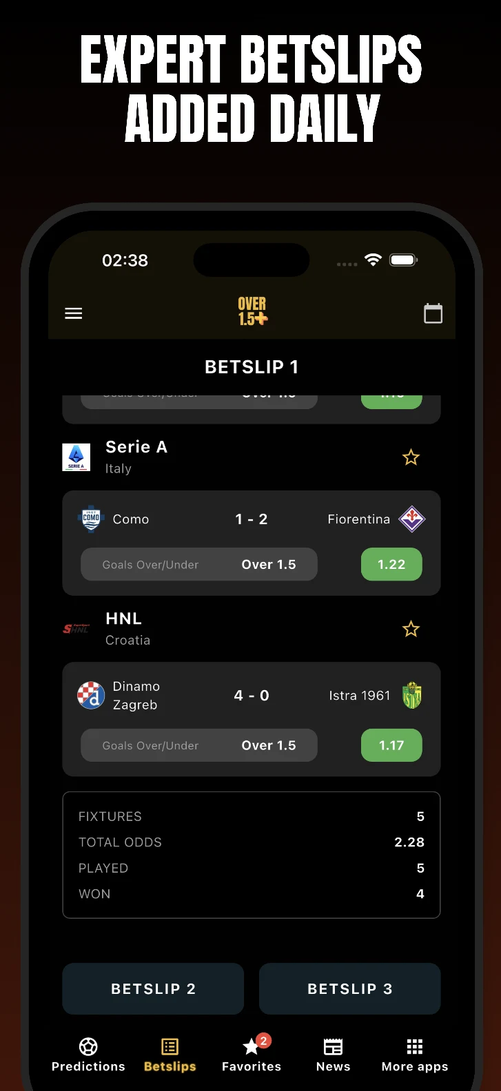 Over 1.5+ Daily Betting Tips screenshot